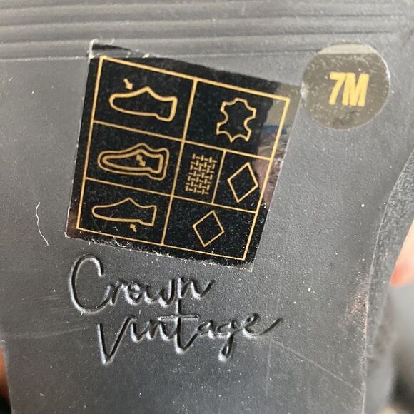 Crown Vintage Heeled Bootie Short Boots Black size 7 - Picture 8 of 10